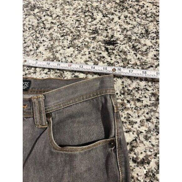 Empyre Mens Straight Leg Jeans Size 34 Gray Denim 5 Pocket Button & Zip Closure - Picture 7 of 13